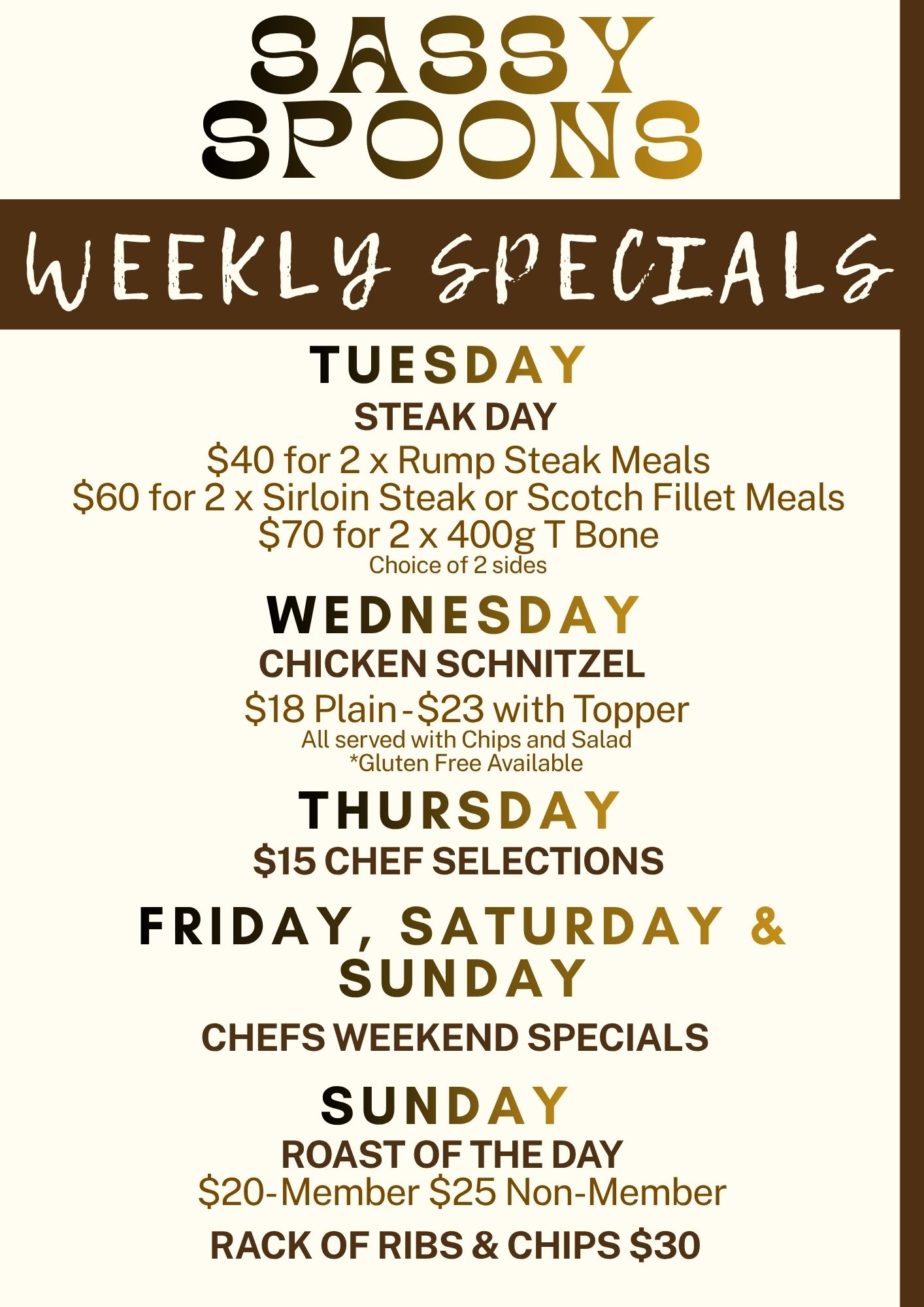 Sassy Spoons Weekly Specials Menu (1)